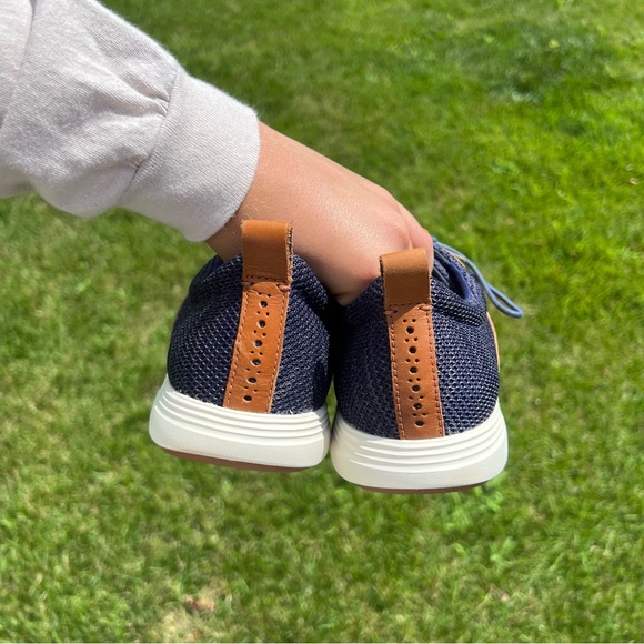 Cole Haan Grand Tour Knit Oxfords C31348 Navy / Brown Size 11 Men’s - Picture 6 of 8